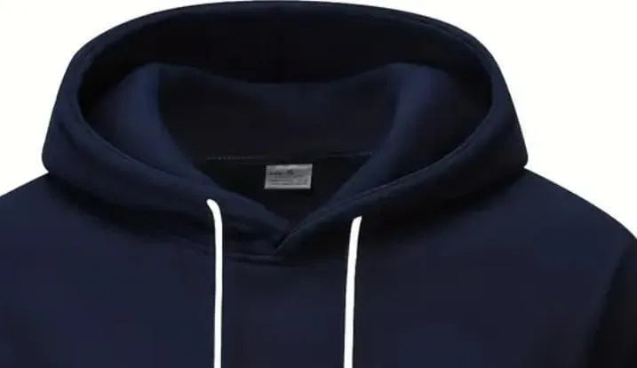 [ A.B 3 colour Nevy Blue ]Polyester Fleece Plain Hoodie